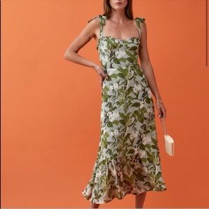 Reformation Nikita Dress Tropical Green size 0